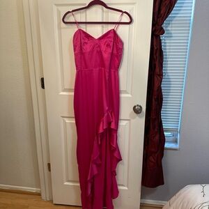 Pink aqua formal dress